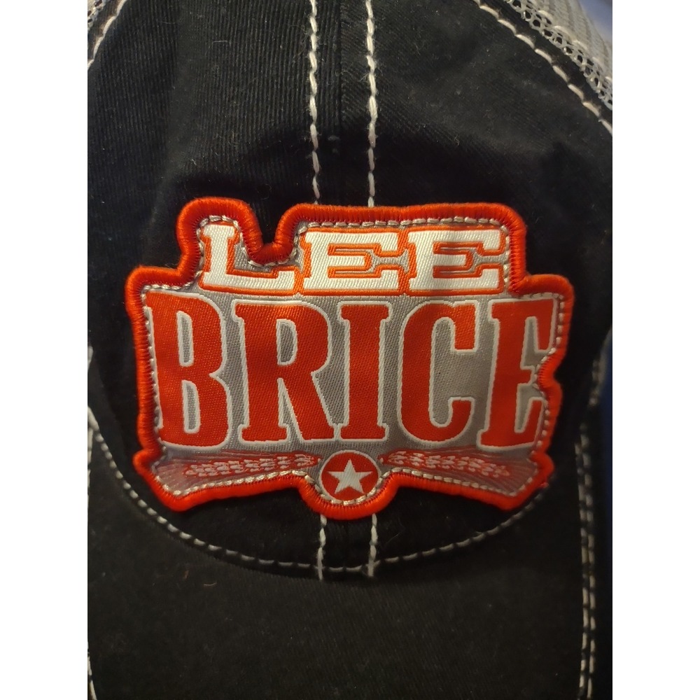 Lee Brice Country Music Concert Trucker Hat Mesh Snapback Black Grey Red OSFM - Picture 4 of 5